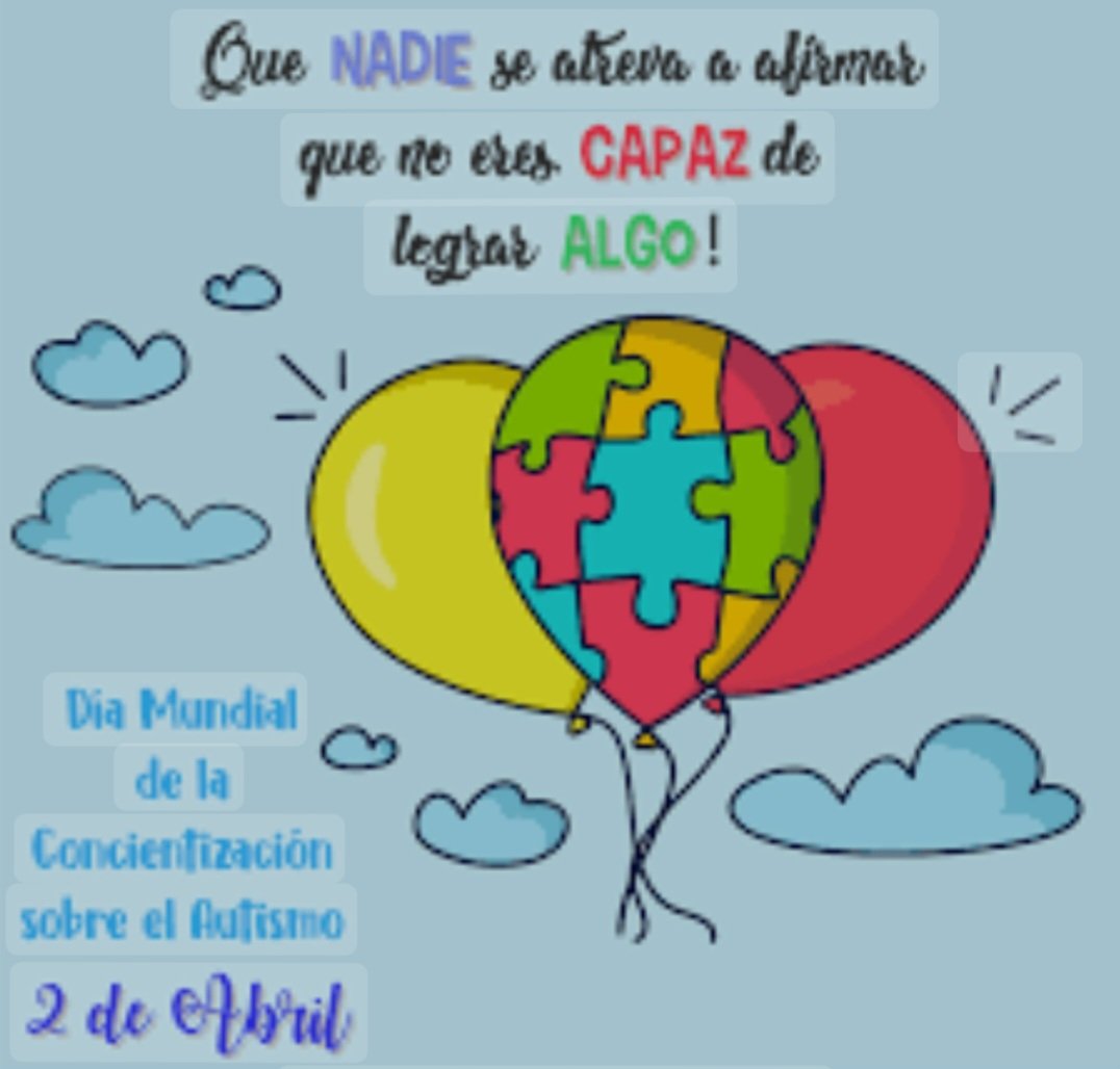 ✨ Hoy, 2 de abril, es el Día Mundial de la Concienciación sobre el Autismo. Una fecha para promover la inclusión, el respeto y la comprensión hacia las personas con autismo. 💙💡

Pequeñas acciones pueden marcar la diferencia. ¡Hagamos un mundo más inclusivo para todos! 🌍♾️