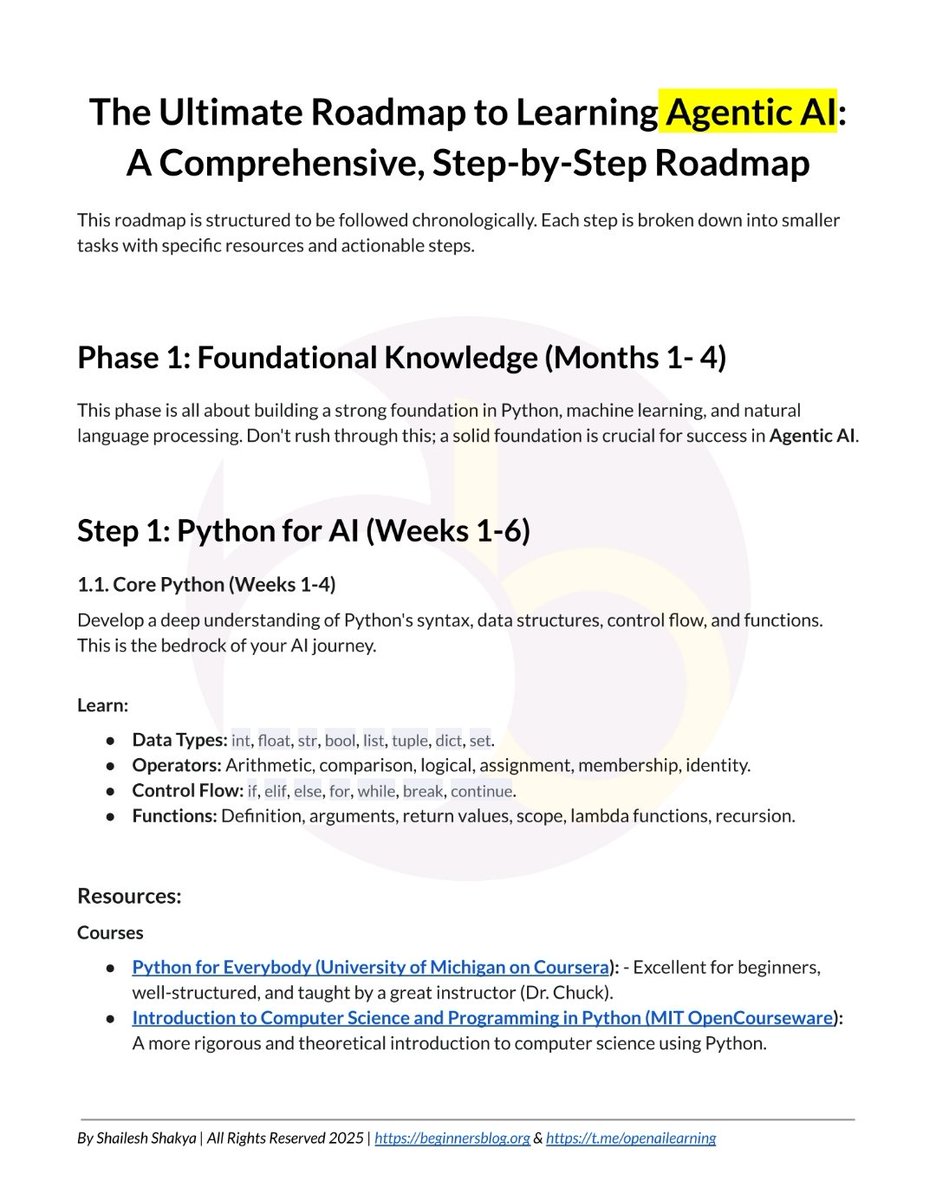 Agentic AI is an emerging career that you can start to make up to $130,000 per year.

You can become a Agentic AI engineer.

I have a detailed ROADMAP that cover everything from steps, resources and courses you need to take to get started.

It's 100% FREE for 24 hours

To get