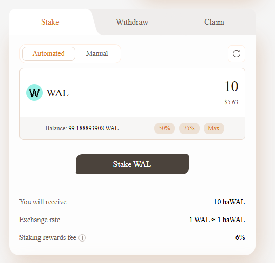 0xjulian.sui (@0xjulian76) on Twitter photo When you stake 1 $WAL into <a href="/HaedalProtocol/">Haedal๐ฆฆ</a> , you only receive 1 $haWAL. However, when using 1 $WAL to swap for $haWAL, you receive more than 1 $haWAL.
This indicates that the value of $haWAL is lower than $WAL. Why? Explain below ๐
---
When staking $WAL into Haedal to receive When you stake 1 $WAL into <a href="/HaedalProtocol/">Haedal๐ฆฆ</a> , you only receive 1 $haWAL. However, when using 1 $WAL to swap for $haWAL, you receive more than 1 $haWAL.
This indicates that the value of $haWAL is lower than $WAL. Why? Explain below ๐
---
When staking $WAL into Haedal to receive