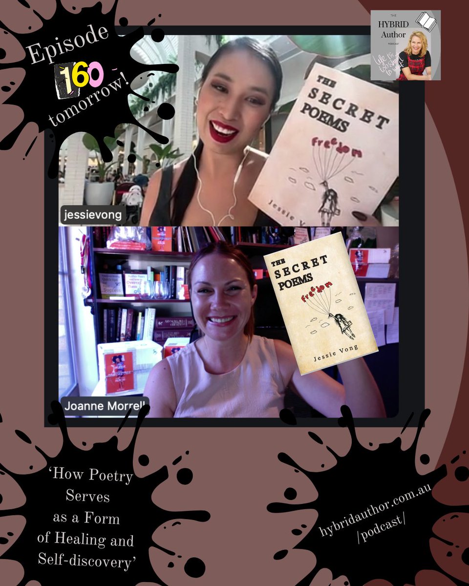 Hitting 160 episodes tomorrow!!! 🎉 

And to celebrate, I have special guest Jessie Vong, author of ‘The Secret Poems’ on to chat ‘How Poetry Serves as a Form of Healing and Self-Discovery’ 

hybridauthor.com.au/podcast/

#podcastshow #authorcommunity #writinglife