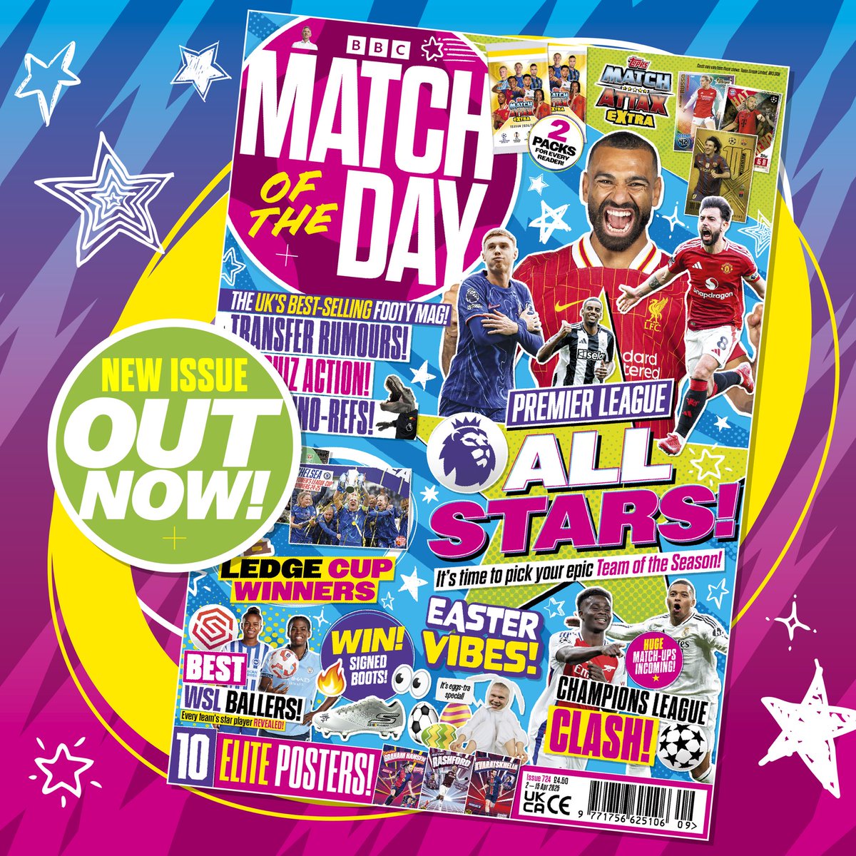 BBC Match of the Day mag (@motdmag) on Twitter photo 🌟 𝗣𝗥𝗘𝗠𝗜𝗘𝗥 𝗟𝗘𝗔𝗚𝗨𝗘 𝗔𝗟𝗟 𝗦𝗧𝗔𝗥𝗦! 🌟
Our epic new issue features…
👑 Pick your Team of the Season!
🏆 Champions League madness!
📌 League Cup winners posters!
🌳 Win Elanga’s boots!
🥇 WSL’s best ballers!
🎮 Gaming posters, <a href="/ToppsMatchAttax/">Topps Match Attax</a> and more!
OUT NOW! 🌟 𝗣𝗥𝗘𝗠𝗜𝗘𝗥 𝗟𝗘𝗔𝗚𝗨𝗘 𝗔𝗟𝗟 𝗦𝗧𝗔𝗥𝗦! 🌟
Our epic new issue features…
👑 Pick your Team of the Season!
🏆 Champions League madness!
📌 League Cup winners posters!
🌳 Win Elanga’s boots!
🥇 WSL’s best ballers!
🎮 Gaming posters, <a href="/ToppsMatchAttax/">Topps Match Attax</a> and more!
OUT NOW!