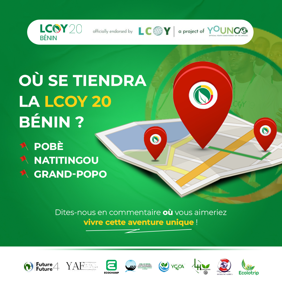 lcoybenin's tweet photo. 📌 Où doit se tenir la #LCOY20Benin ? 

#Pobé, #Natitingou ou #Grand-Popo ? 

Votez maintenant ! 🗳️ 

#LCOYBenin #Youngo #RoadToCOP30 #EngagementClimatique #Adaptation #YouthClimate https://t.co/43bo4dI7Vv