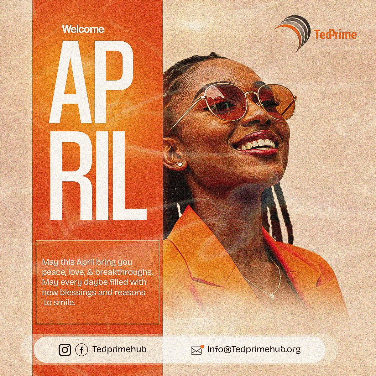 Hello April! 🌸
A new month, a fresh start, and endless opportunities! Step into April with hope, positivity, and the courage to achieve great things.
Wishing you success, happiness, and new beginnings! 
#HappyNewMonth #technology #technovations #tedprimehub