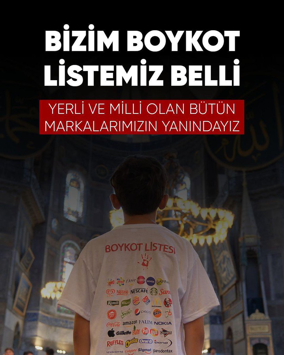 Yerli ve milli olan bütün markalarımızın yanındayız.

#BoykotDeğilMilliZarar