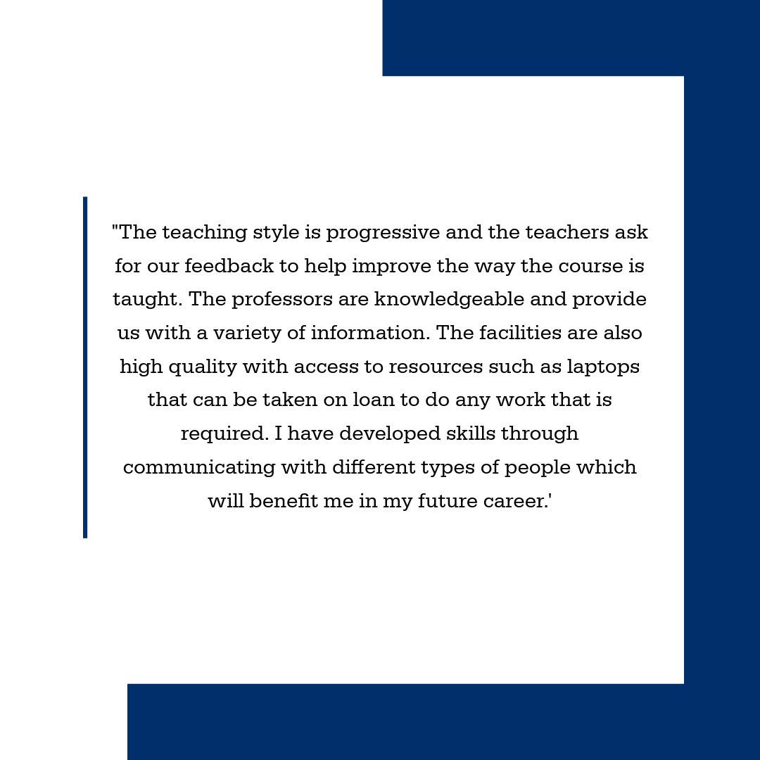 Swipe to see what Rishav's has to say on the teaching methods and resources he experienced when studying the MSc Sport Business Management and Policy course at Manchester Met. 

To find out more about this course, visit the link below. 

buff.ly/p2CoyGe