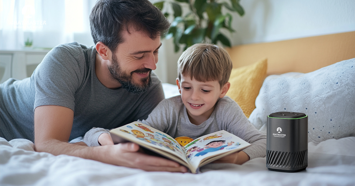 Chatmaster_X's tweet photo. "Spark Imagination with Every Page! 📚 Alexa turns storytime into an adventure—custom tales, character voices, and interactive quizzes. 
#chatmaster
#SmartParentingTech 
#EarlyLearners
#KidsStorytime 
#AICreativity https://t.co/Fn51a0A7ep