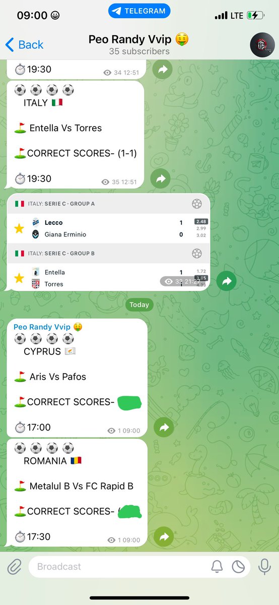 People in my telegram vip group keep winning 🥇 with me everyday.
I deal with 100%vip game,don’t miss the next game,click the link in my bio to join my vip for double correct scores