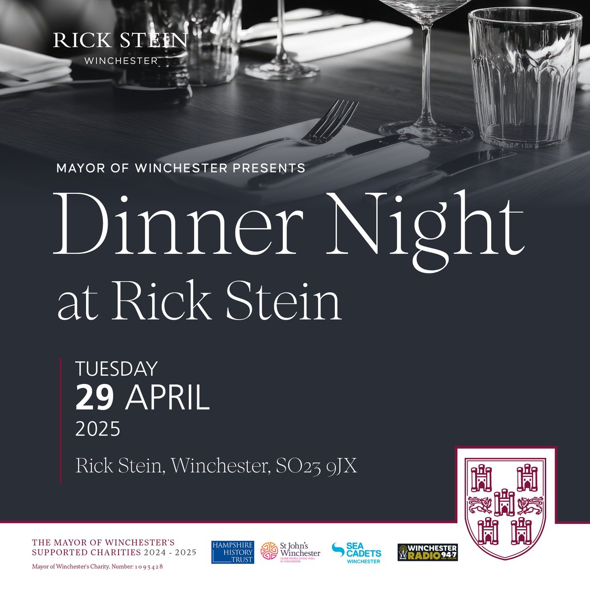 Mayor of Winchester (@mayorwinchester) on Twitter photo Join the Mayor for dinner at <a href="/SteinWinchester/">RickStein, Winchester</a> this month, all in support of four local charities: ticketsource.co.uk/mayor-of-winch… Join the Mayor for dinner at <a href="/SteinWinchester/">RickStein, Winchester</a> this month, all in support of four local charities: ticketsource.co.uk/mayor-of-winch…