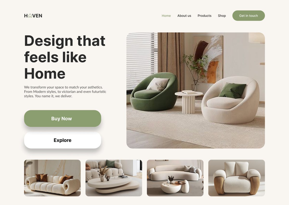 02 of 30
Hero section for a Furniture &amp; Interior Website!
