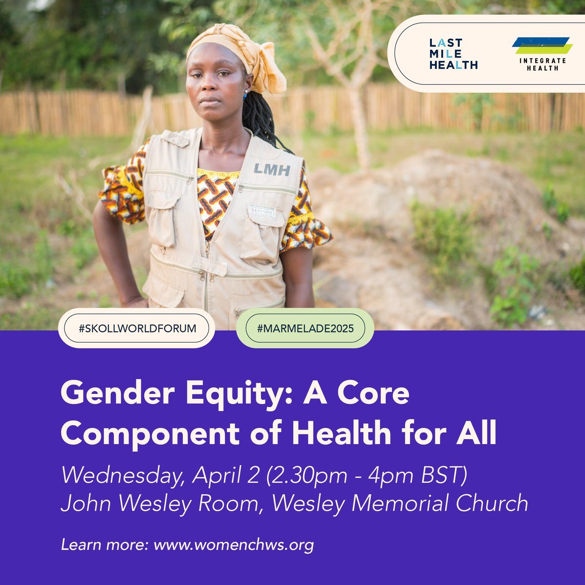 Last Mile Health (@lastmilehealth) on Twitter photo 📢 Don't miss our #SkollWF side event with <a href="/integrateglobal/">Integrate Health</a> TODAY at 2:30-4pm BST!
Discover how empowering women #proCHWs transforms health systems, with speakers from <a href="/coimpactcollab/">Co-Impact</a>, <a href="/TheElders/">The Elders</a>, & <a href="/LwalaCommunity/">Lwala Community Alliance</a>: bit.ly/3DRAJVH 📢 Don't miss our #SkollWF side event with <a href="/integrateglobal/">Integrate Health</a> TODAY at 2:30-4pm BST!
Discover how empowering women #proCHWs transforms health systems, with speakers from <a href="/coimpactcollab/">Co-Impact</a>, <a href="/TheElders/">The Elders</a>, & <a href="/LwalaCommunity/">Lwala Community Alliance</a>: bit.ly/3DRAJVH