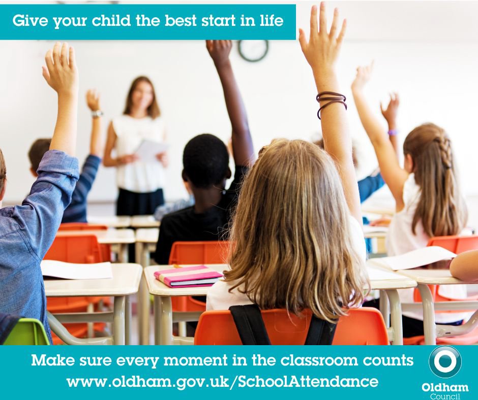 We want every child in Oldham to have the best start in life, and as a parent or carer you play a big part in this.
The Easter holiday doesn't start until Friday 4 April, so let's make every moment count.
For more information visit oldham.gov.uk/schoolattendan…