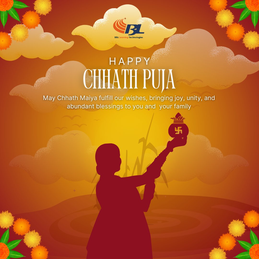 BlitzLearning's tweet image. Blitz Learning Technologies Pvt Ltd wishes you a joyful Chhath Puja! 🌞

May the blessings of the Sun God bring you happiness, prosperity, and success. 

#ChhathPuja #FestiveSpirit #BlitzLearning