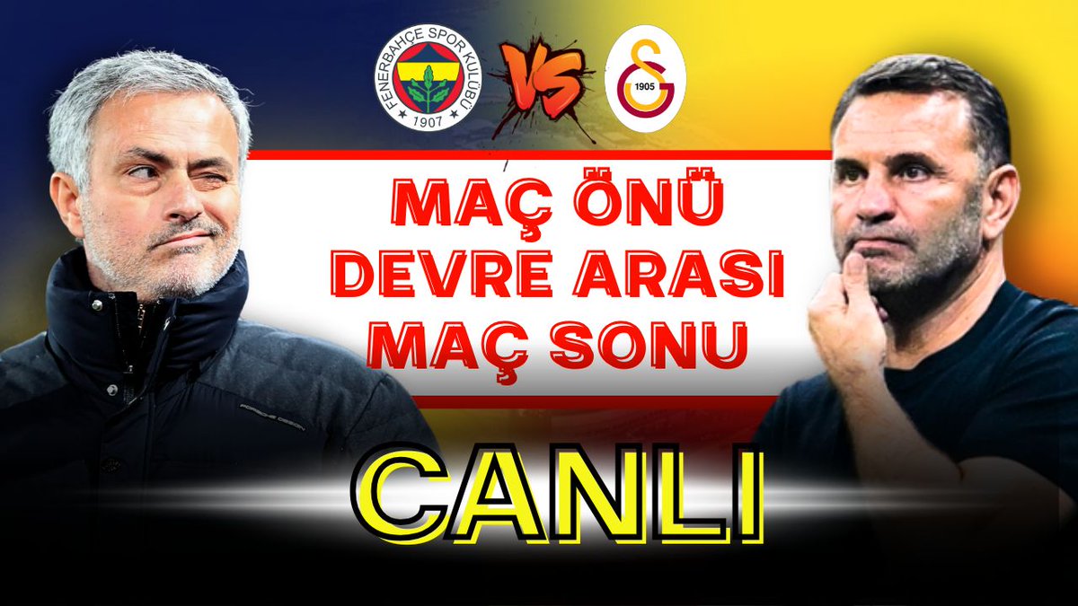 Dev derbi Telegol’de... 
#Fenerbahçe - #Galatasaray maçı öncesi, devre arası ve sonrasıyla @zukispor’da.. 
#FBvGS
Maç önü yayını: 20.30
Devre arası yayını: 21.30
Maç sonu yayını: 22.45

Yayınları izlemek için:
youtube.com/@zukispor?si=u…