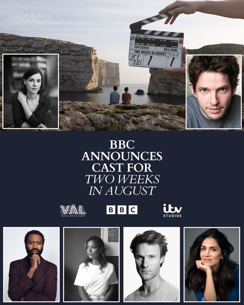 🚨The cast for 'Two Weeks In August' is official!

🙌 Our upcoming 8-part drama with the BBC and ITV Studios, written and created by Catherine Shepherd, will be starring Jessica Raine, Damien Molony, Nicholas Pinnock, Antonia Thomas, Leila Farzad, Hugh Skinner, and many others!