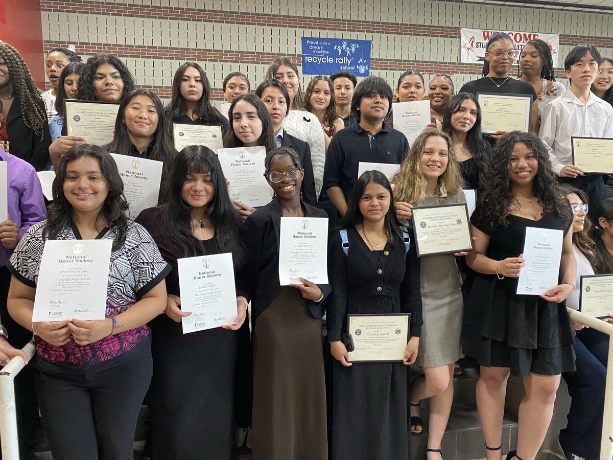 Congrats to Westfield HS National Honor Society and Spanish NHS  new inductees for 2025-2026!
Thanks to the sponsors, parents and WHS teachers, counselors and administrators for your continued support. ⁦<a href="/whsmustangs/">Westfield Mustangs</a>⁩
⁦<a href="/SpringISD/">Spring ISD</a>⁩