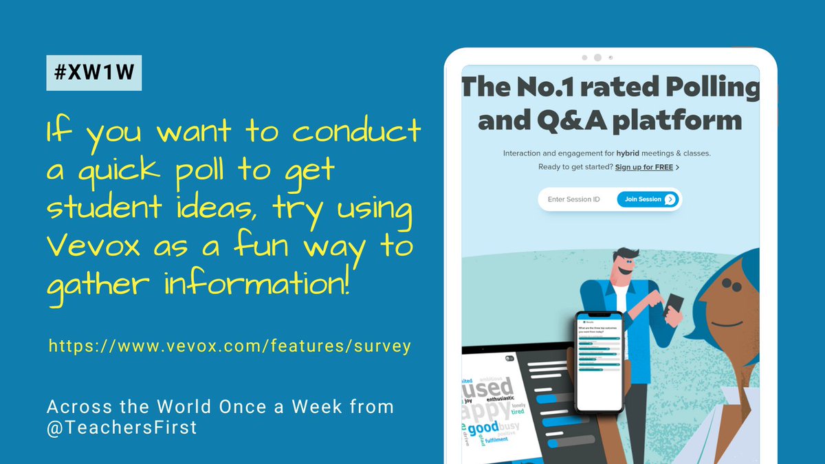 📊 If you want to conduct a quick poll to get student ideas, try using Vevox as a fun way to gather information! bit.ly/41HyL1F  #XW1W #TeachSDGs #K12