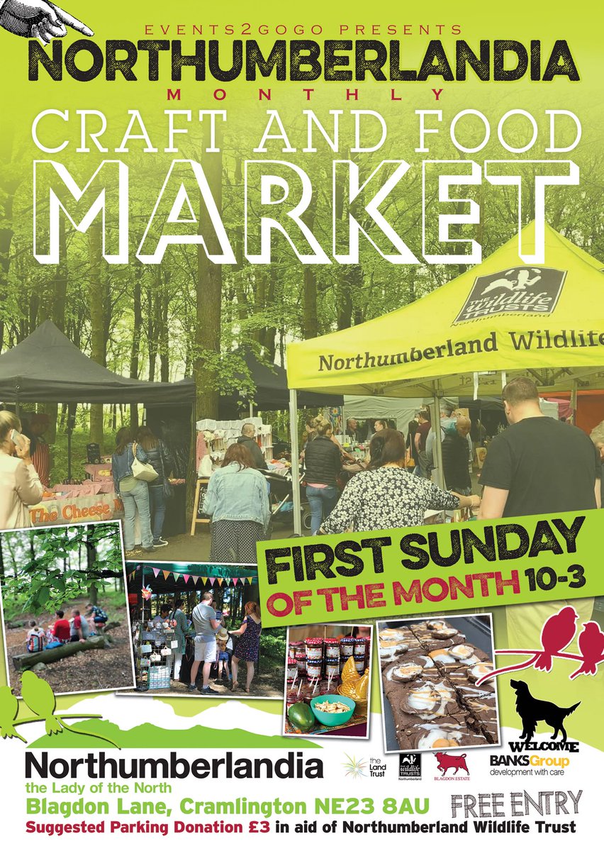🌟 Our First Food &amp; Craft Market of the Year! 🌟

Join us this Sunday (April 6th) at Northumberlandia for a day of delicious food, unique handmade crafts, and great community vibes hosted by Events2gogo! 🎉✨

📍 Northumberlandia | 10:00-15:00⏰ [Market Hours]