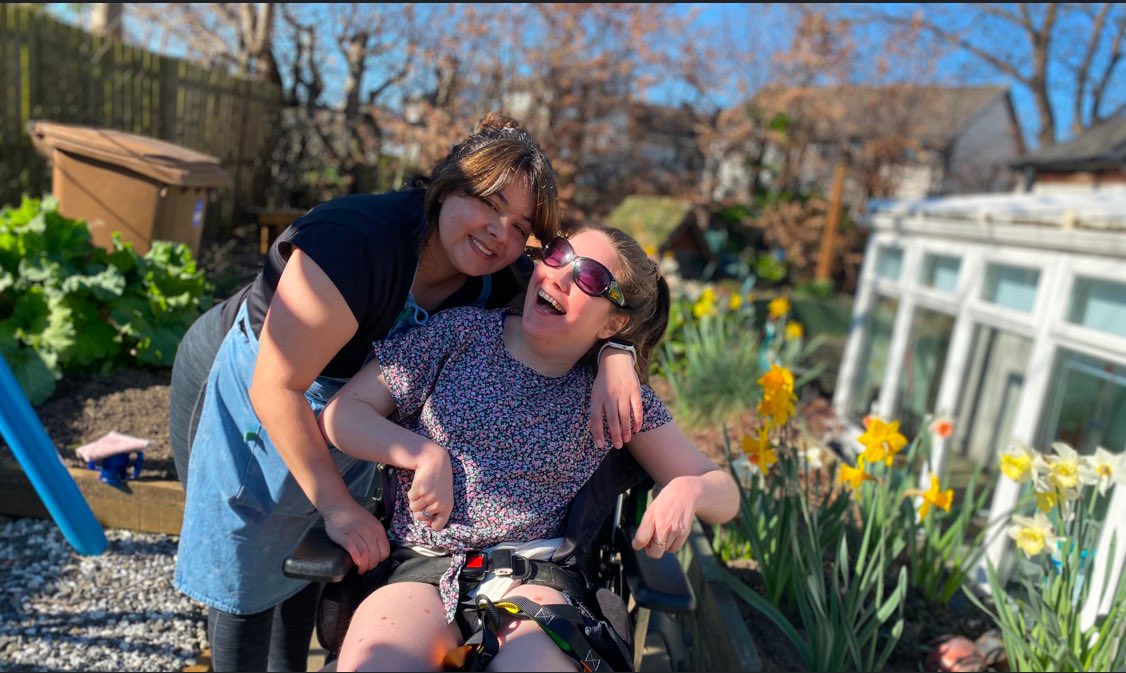 SHARE_Scotland's tweet photo. Spring has sprung, and Emma and Pamela are making the most of it at Dunlaw Wynd. Loving these sunny moments! ☀️💛 #SpringDays #NatureLovers https://t.co/UZ3heLndWJ
