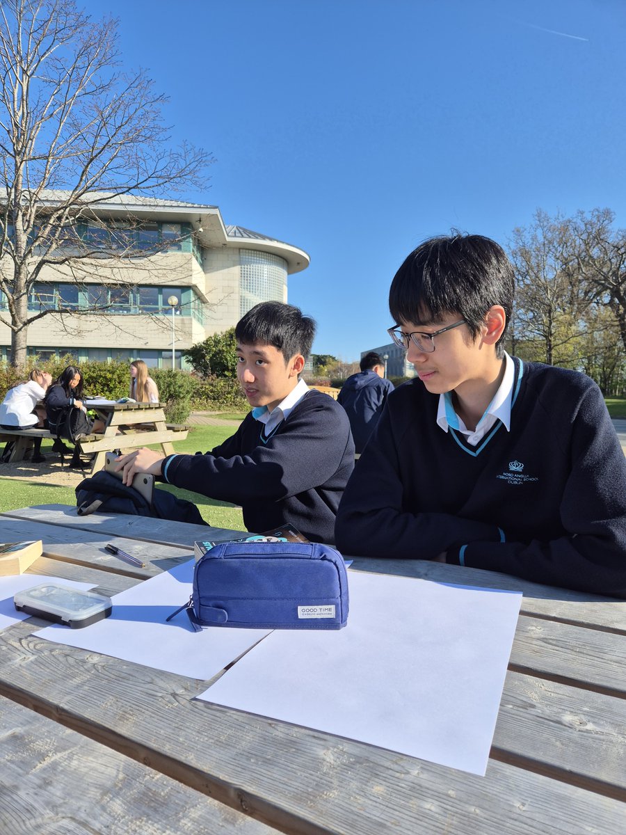 NAISDublin's tweet image. The sun is shining, the breeze is just right, and our school is alive with students soaking up the good weather while hitting the books. Who says studying can’t come with a little sunshine? ☀️ #CreateYourFuture #NordAngliaEducation #InternationalSchool #SpringVibes