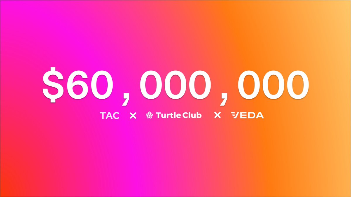 Veda (@veda_labs) on Twitter photo The liquidity is flowing.
It's not even been 48 hours since we launched and more than $60M has already been deposited.
$100M soon.
<a href="/turtleclubhouse/">Turtle.Club (🐢,💚)</a> <a href="/TacBuild/">TAC (🫰,✨️)</a> <a href="/merkl_xyz/">Merkl</a> The liquidity is flowing.
It's not even been 48 hours since we launched and more than $60M has already been deposited.
$100M soon.
<a href="/turtleclubhouse/">Turtle.Club (🐢,💚)</a> <a href="/TacBuild/">TAC (🫰,✨️)</a> <a href="/merkl_xyz/">Merkl</a>