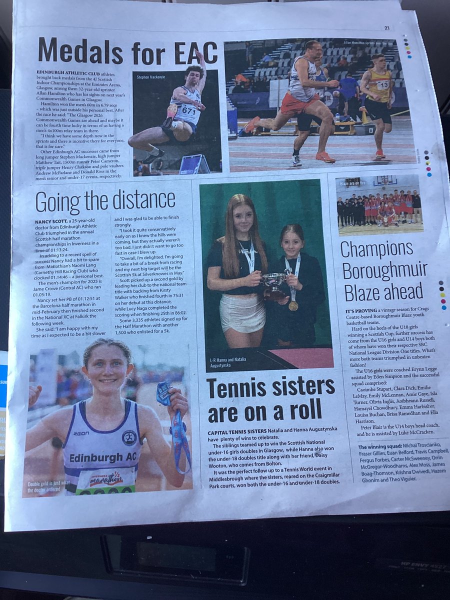 scottishathletics (@scotathletics) on Twitter photo MEDIA COVERAGE
#SALtogether
We love seeing athletics make headlines across Scottish media outlets
Here's <a href="/EdinReporter/">Edinburgh Reporter</a> <a href="/EdinburghAC/">EdinburghAC</a> focus from 4J Seniors and Half Marathon Champs
Thanks <a href="/Sportybilly/">bill lothian</a> 👍
<a href="/AllanHammy/">Allan Hamilton</a> <a href="/NessHalfMar/">Inverness Half & 5K</a> <a href="/SALChiefExec/">SALChiefExec</a> <a href="/TaritTweets/">Adrian Stott</a> MEDIA COVERAGE
#SALtogether
We love seeing athletics make headlines across Scottish media outlets
Here's <a href="/EdinReporter/">Edinburgh Reporter</a> <a href="/EdinburghAC/">EdinburghAC</a> focus from 4J Seniors and Half Marathon Champs
Thanks <a href="/Sportybilly/">bill lothian</a> 👍
<a href="/AllanHammy/">Allan Hamilton</a> <a href="/NessHalfMar/">Inverness Half & 5K</a> <a href="/SALChiefExec/">SALChiefExec</a> <a href="/TaritTweets/">Adrian Stott</a>