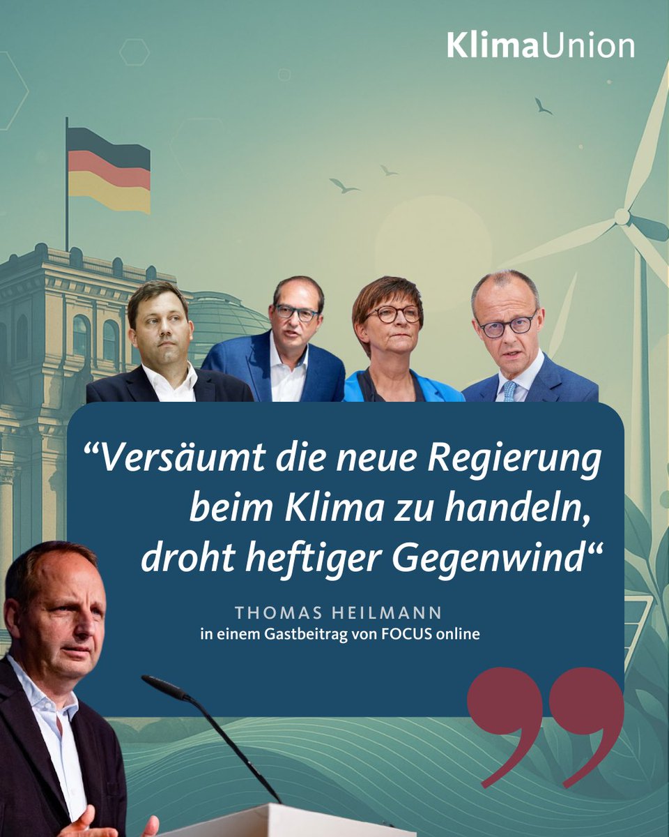 KlimaUnion (@klimaunion) on Twitter photo 🧾 In seinem aktuellen Gastbeitrag im <a href="/focusonline/">FOCUS online</a> macht <a href="/ThomasHeilmann/">Thomas Heilmann MdB</a> klar:
#Klimaschutz ist keine Frage des Wollens – sondern des Rechts. „Wer beim #Klima zaudert, verstößt gegen geltendes #Recht“, warnt Heilmann.
➡️ Zum Artikel: focus.de/earth/klimapol… 🧾 In seinem aktuellen Gastbeitrag im <a href="/focusonline/">FOCUS online</a> macht <a href="/ThomasHeilmann/">Thomas Heilmann MdB</a> klar:
#Klimaschutz ist keine Frage des Wollens – sondern des Rechts. „Wer beim #Klima zaudert, verstößt gegen geltendes #Recht“, warnt Heilmann.
➡️ Zum Artikel: focus.de/earth/klimapol…