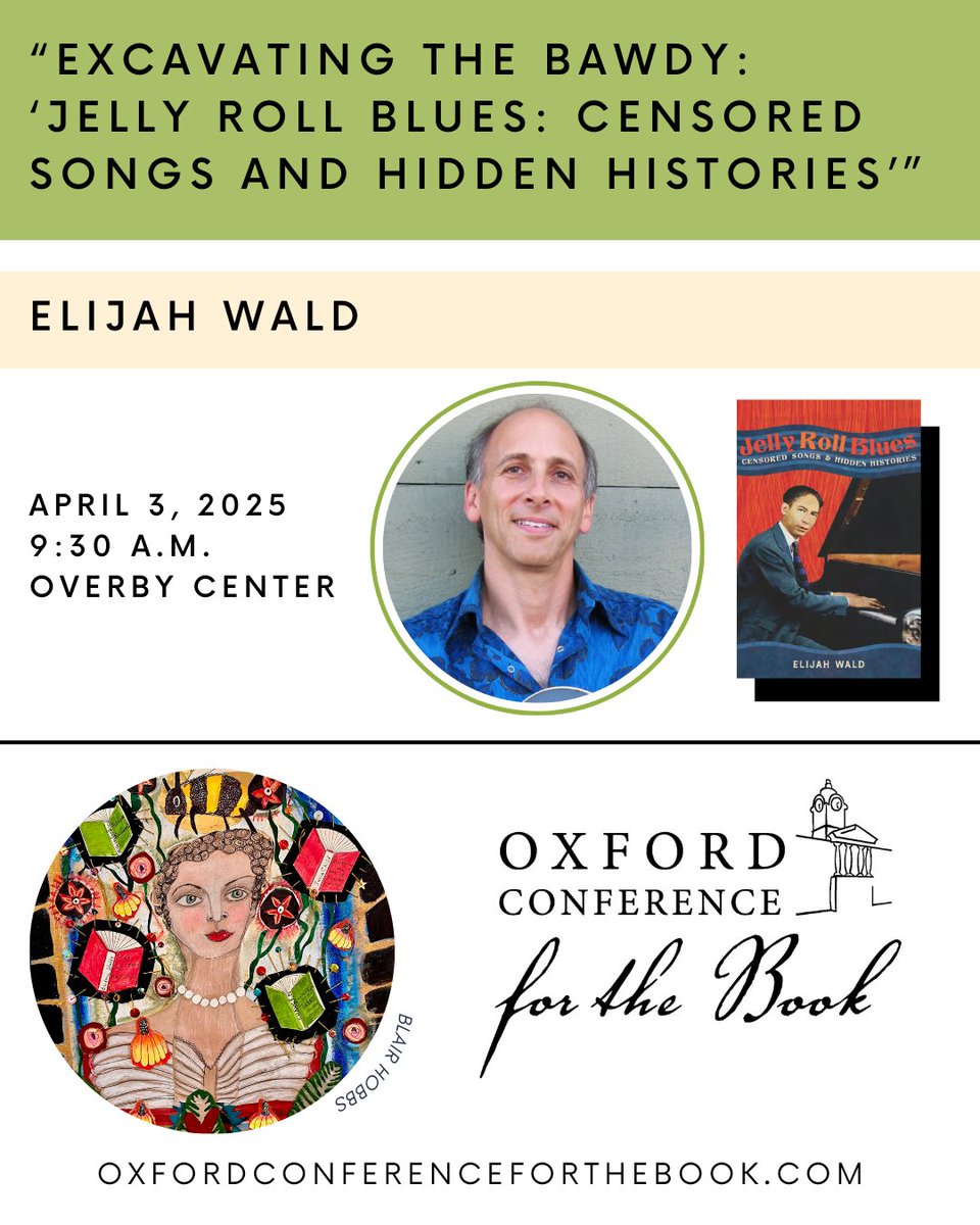 "I've been a musician for a lot longer than I've been a writer," says <a href="/ElijahWald/">Elijah Wald</a>. He plays a FREE SHOW <a href="/proudlarrys/">Proud Larry's</a> 9 p.m. April 2. On Thursday, he'll talk about his book "Jelly Roll Blues: Censored Songs and Hidden Histories" at 9:30 a.m. &amp; play <a href="/ThackerMountain/">Thacker Mtn. Radio</a> at 6.