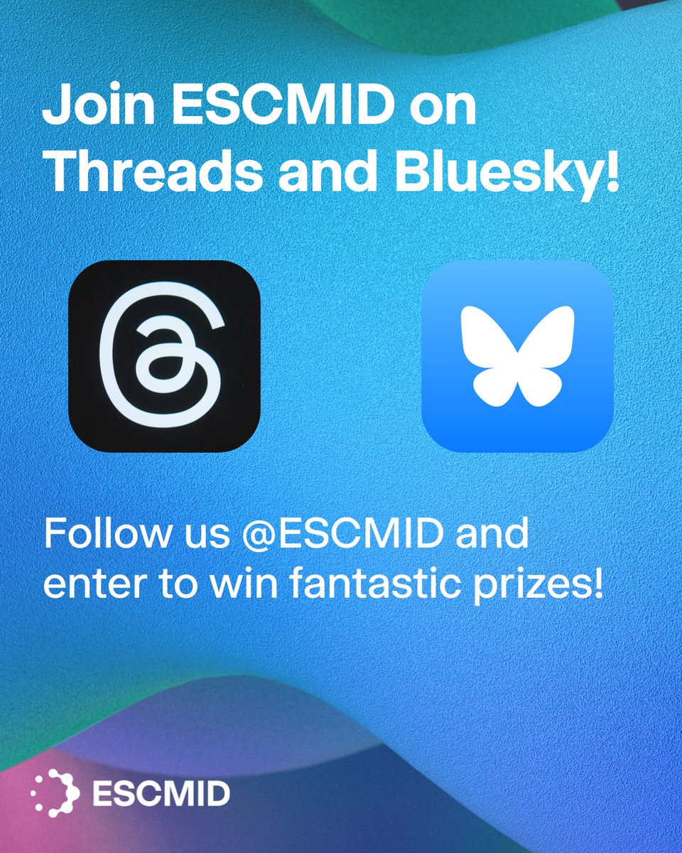 📣ESCMID is now on Threads &amp; BlueSky! 🧵🦋 Follow us on our newest platforms! By doing so, you will automatically be entered to win cool prizes at #ESCMIDGlobal 2025 &amp; beyond. ✨ Campaign ends on 3 April. 

Keep up with #ESCMID activities year round 🫠

#campaign #day3 #giveaway