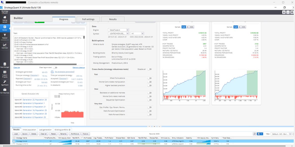 Tra9der6's tweet image. 🚀 Sigo adaptándome a @dastrader con 14 días en demo

📅La próxima semana (aún en demo) comienzo en el grupo Delta con @edu_trades

💻 Mientras tanto, la VDS sigue a tope con StrategyQuant, desarrollando estrategias.

#DayTrading #TradingAlgorítmico #Estrategias