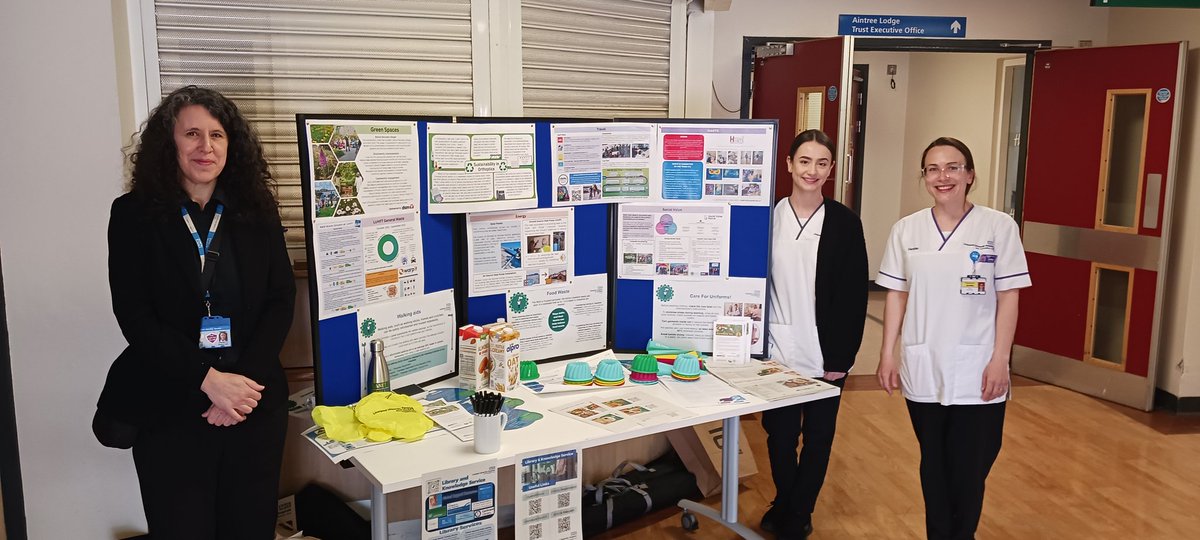 Set up at Aintree Lodge talking all things sustainable for #GreenerAHP week. Speak to our dieticians about sustainable diets #plantbased