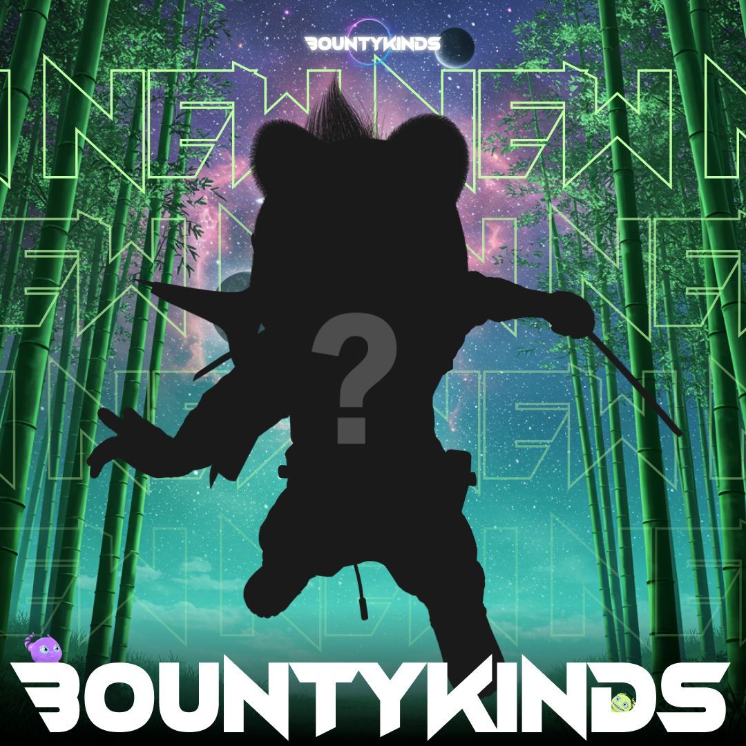 bountykinds's tweet photo. 👀 Something's coming...

Get ready for the BOUNTYKINDS 2nd Anniversary Event—dropping tomorrow! 🎉
#BOUNTYKINDS #GameFi #NFTGaming https://t.co/UEoQJeBdYq
