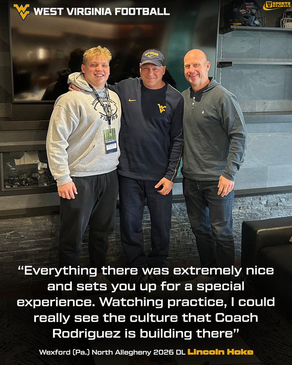 WVSports.com (@wvsportsdotcom) on Twitter photo Interview 👉 gowvu.us/73bf03
2026 DL Lincoln Hoke visited #WVU for the first time, left with an offer, and came away impressed with Rich Rodriguez and the culture he’s building. #HailWV <a href="/LincolnHoke76/">Lincoln Hoke 3⭐️</a> Interview 👉 gowvu.us/73bf03
2026 DL Lincoln Hoke visited #WVU for the first time, left with an offer, and came away impressed with Rich Rodriguez and the culture he’s building. #HailWV <a href="/LincolnHoke76/">Lincoln Hoke 3⭐️</a>
