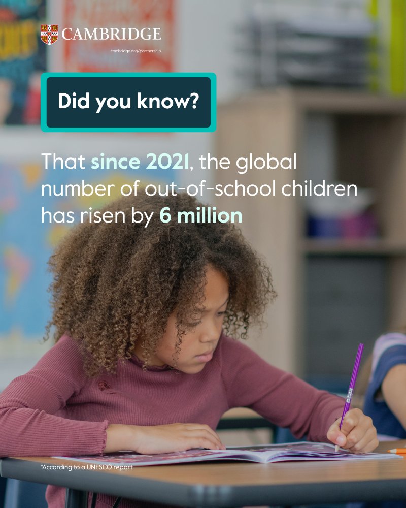 Every child deserves access to quality education—but too many still face barriers to learning.
 
Today, nearly 250 million children are out of school and education systems around the world are working to change that.
 
We collaborate with governments and educators to strengthen