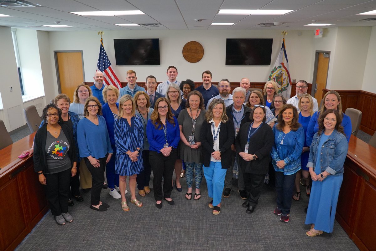 🍎 Supporting School Communities 🍎

Today is World Autism Awareness Day. West Virginia Department of Education staff members wore blue, joining countless others to raise awareness about autism spectrum disorder, to promote understanding, and to encourage support for individuals