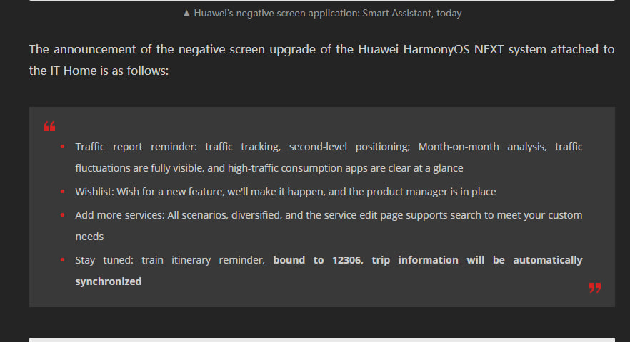LivingInHarmony's tweet photo. The train trip reminder will return, and the Huawei HarmonyOS NEXT system negative screen version upgrade announcement will be released https://t.co/YO30ZxAfha
#HarmonyOS #HarmonyOSNext #HarmonyOS5 #OpenHarmony #SmartAssistant #Widgets #QuickApps https://t.co/WZDa9ChR5J