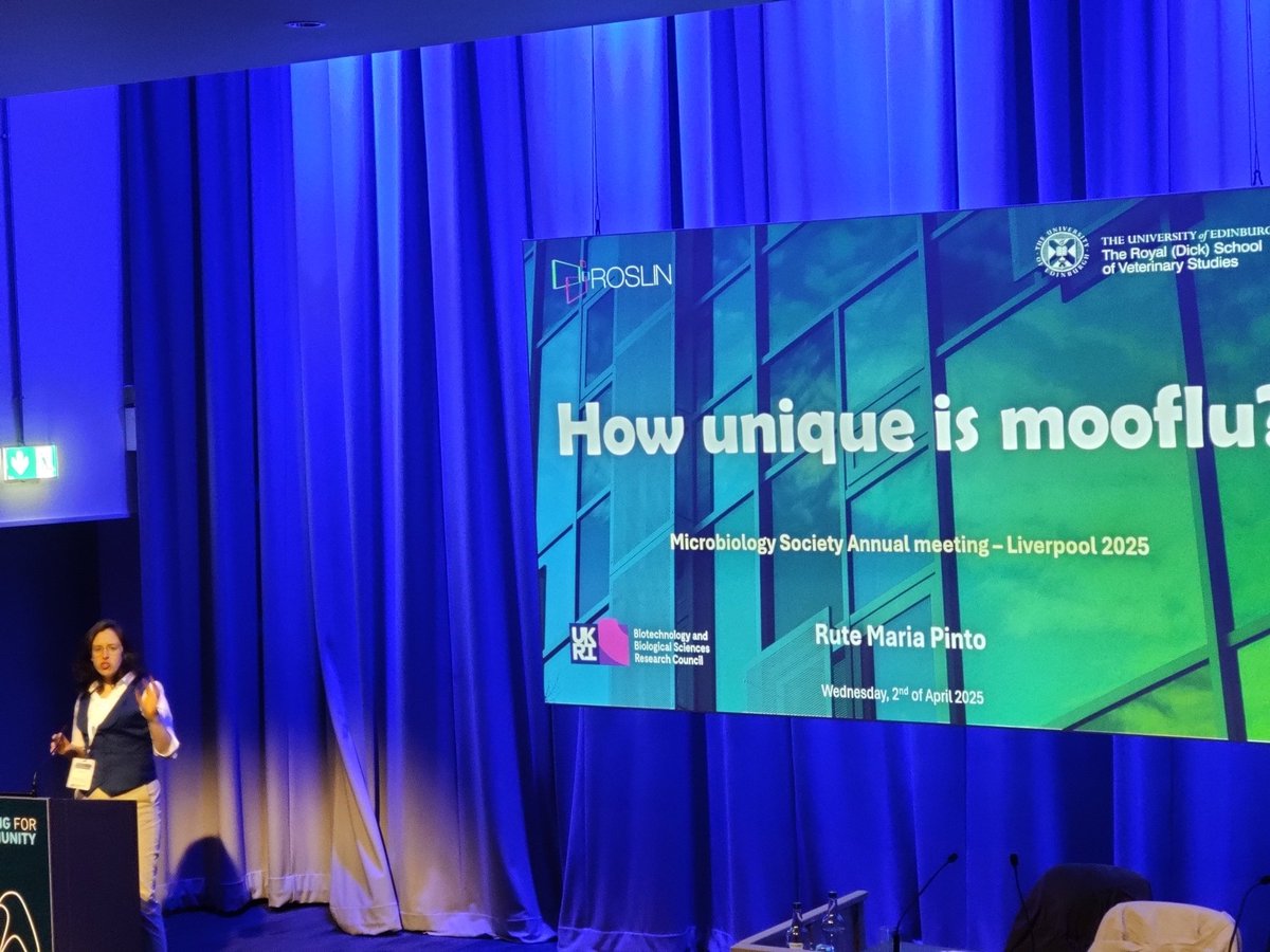 Federico De Angelis (@federicodeang12) on Twitter photo Dulcis in fundo, last of the Roslin talks, <a href="/RuteMPinto/">Rute Maria Pinto</a> delivers a masterful presentation on mooflu and why IAV seems to have taken a liking to cows. #Microbio25 has given has an awesome time and beautiful science! Dulcis in fundo, last of the Roslin talks, <a href="/RuteMPinto/">Rute Maria Pinto</a> delivers a masterful presentation on mooflu and why IAV seems to have taken a liking to cows. #Microbio25 has given has an awesome time and beautiful science!