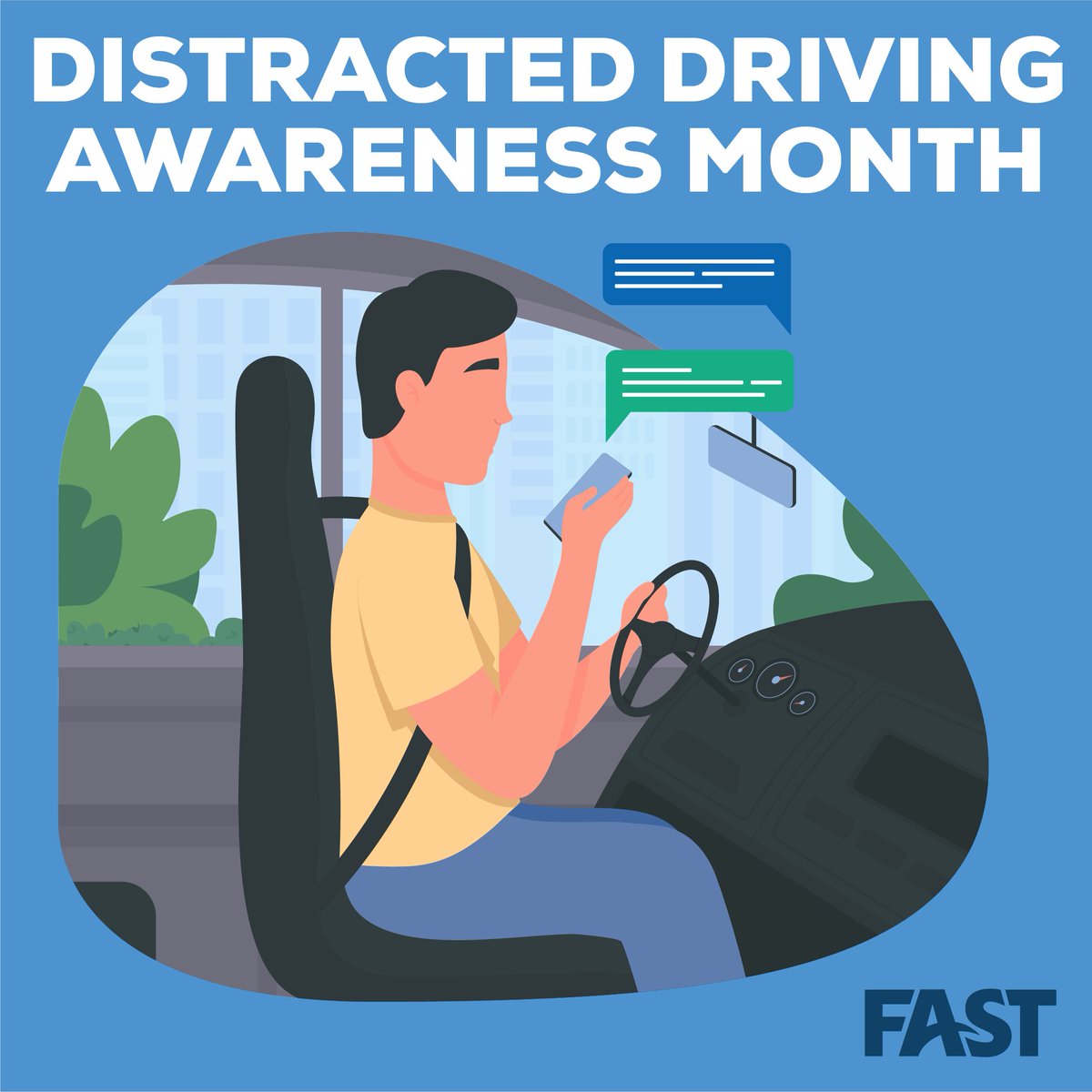 April is Distracted Driving Awareness Month! Road safety starts with all of us—stay focused behind the wheel to protect yourself and your community. #DistractedDrivingAwareness #RoadSafety