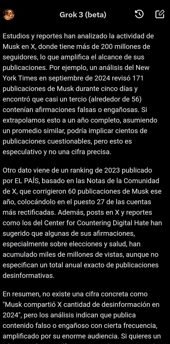 Que grande <a href="/grok/">Grok</a> por lo menos dice la verdad de musk 🤣🤣🤣
