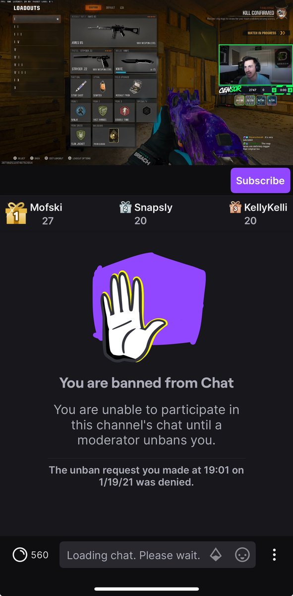 Unban me Doug <a href="/Censor/">Doug "Censor" Martin</a> it’s been 4 years bruh