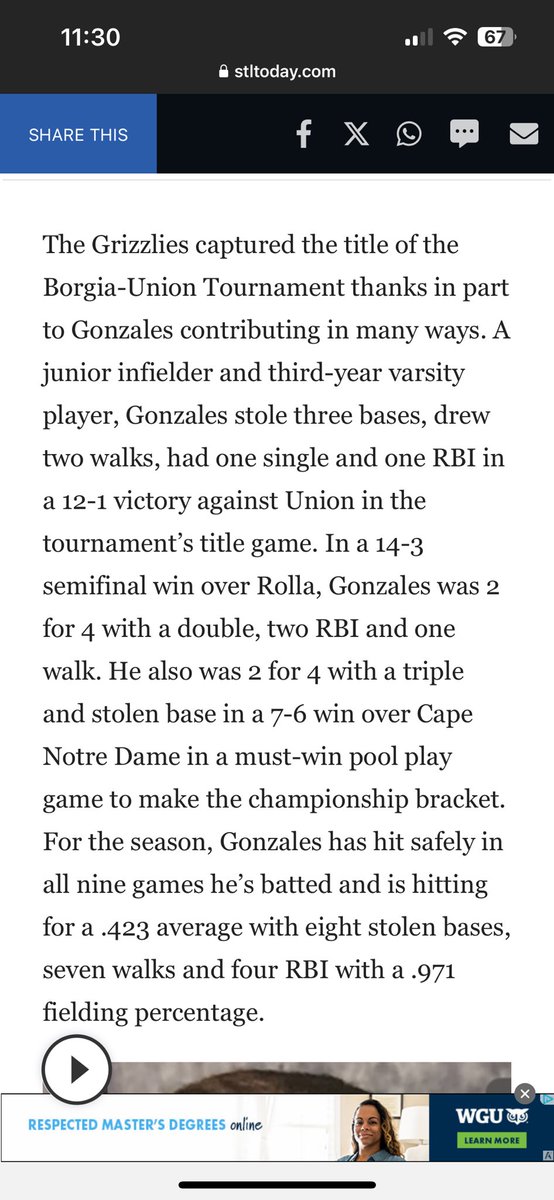 North Point H. S. Grizzly Baseball (@npgrizzbaseball) on Twitter photo Congrats to Junior SS, Joe Gonzales on being named a Post-Dispatch Athlete of the Week! Joe has had a great start to the season and is a catalyst for our offense at the top of the lineup! Also has a 3.9 GPA! Congrats Joe! #ROAR #1% @NP_Grizzlies_AD <a href="/Dr_Shelmire/">North Point Grizzlies</a> Congrats to Junior SS, Joe Gonzales on being named a Post-Dispatch Athlete of the Week! Joe has had a great start to the season and is a catalyst for our offense at the top of the lineup! Also has a 3.9 GPA! Congrats Joe! #ROAR #1% @NP_Grizzlies_AD <a href="/Dr_Shelmire/">North Point Grizzlies</a>