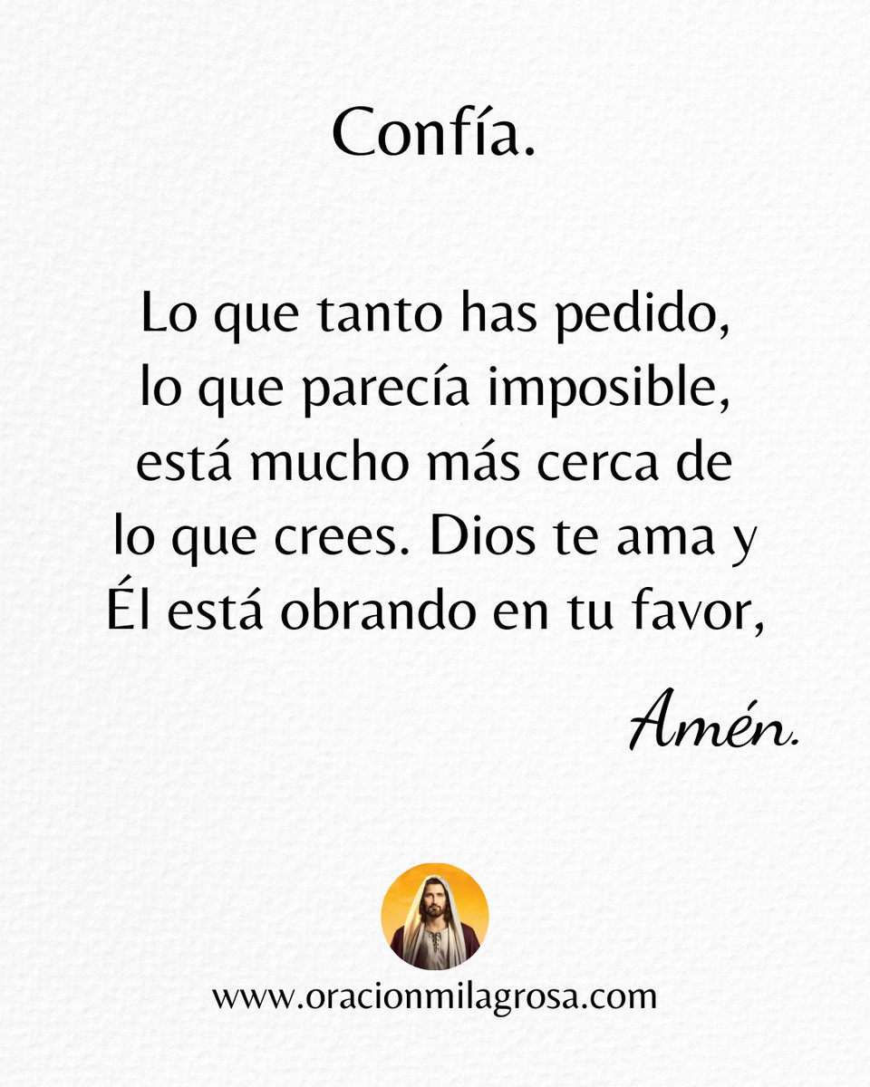 oracion_milagro's tweet photo. ¡Prepárate para tu milagro! ✨

¿Quienes dicen AMÉN? 🙏 https://t.co/wtiCop1Crr