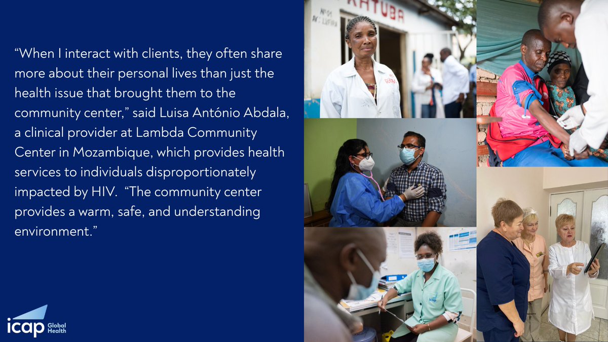 April 1-7 is #WorldHealthWorkerWeek. ICAP-supported health workers not only foster health, but create safe spaces for individuals, communities, and entire nations.