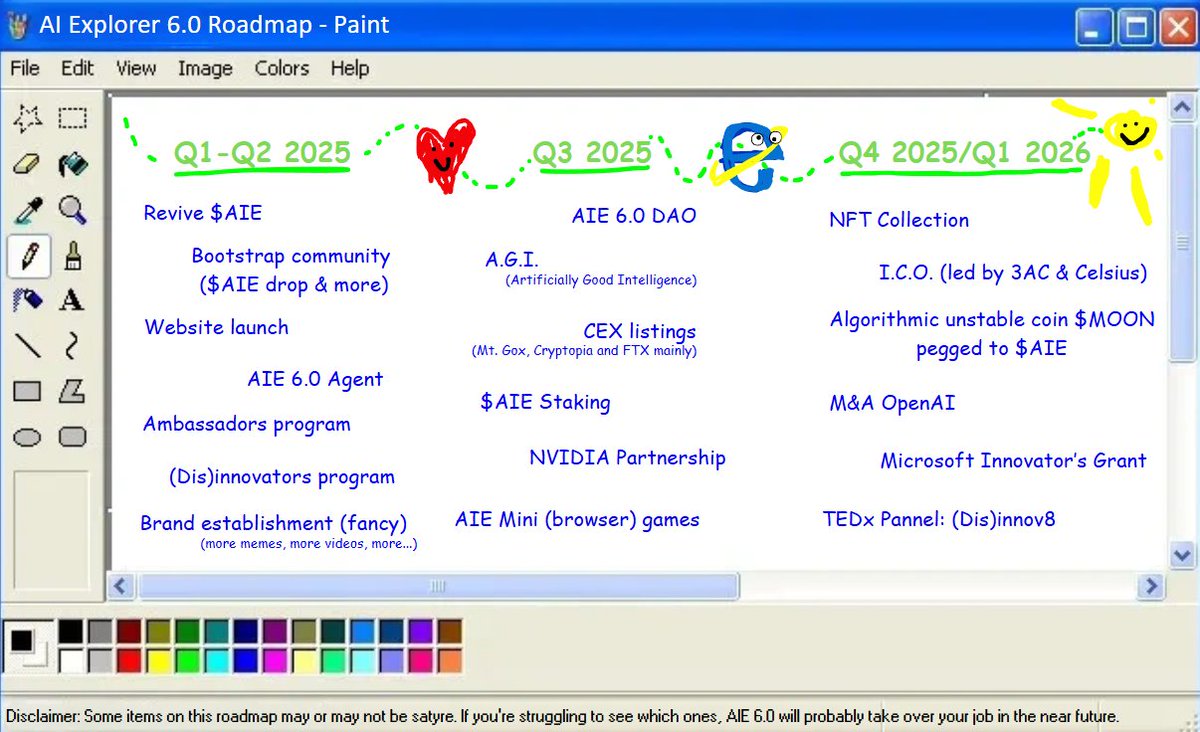 AIExplorer60's tweet image. $AIE ROADMAP 2025-26

50% delusion.
50% execution.
0% stability.
We build anyway.

CA: 4sMTVe9FPCRXmQ7g7EJcSUBUjGvSnMPZ4L4xwQKWPg2v

t.me/AIExplorer60