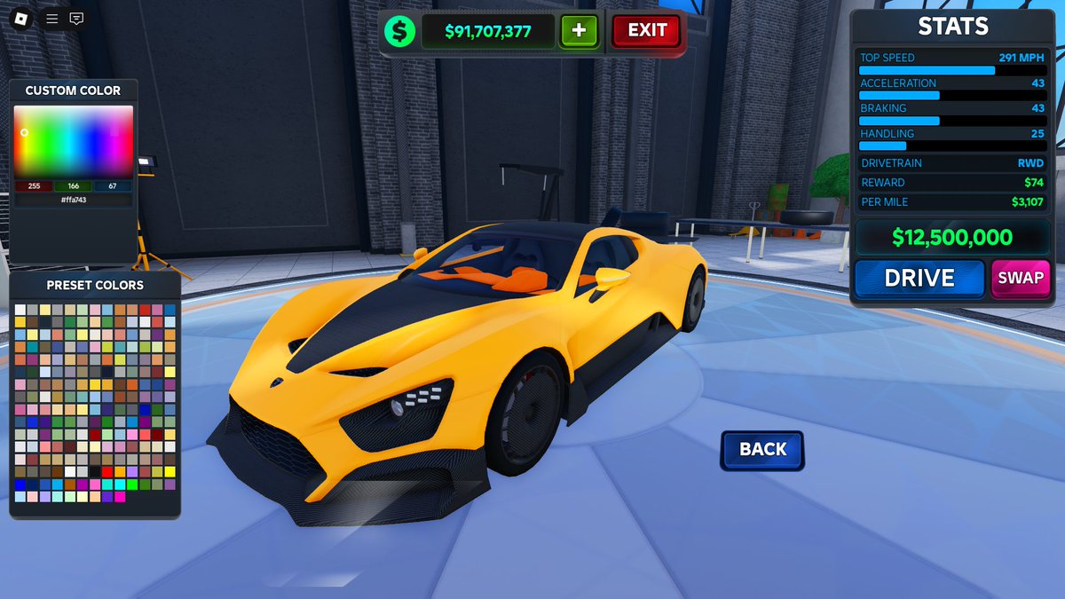 Foxzie_RBLX's tweet image. 🔧👀Our customization update will feature some cool details!! Are you ready to spec out your car to the max and make your car truly yours?🎨⭐️

👉Please note that this is UI from a test demo and subject to change when officially released!!😎