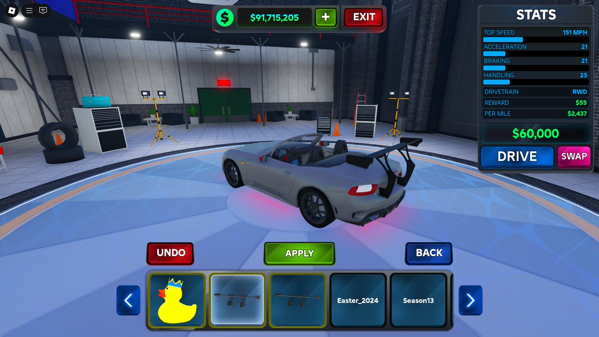 Foxzie_RBLX's tweet image. 🔧👀Our customization update will feature some cool details!! Are you ready to spec out your car to the max and make your car truly yours?🎨⭐️

👉Please note that this is UI from a test demo and subject to change when officially released!!😎