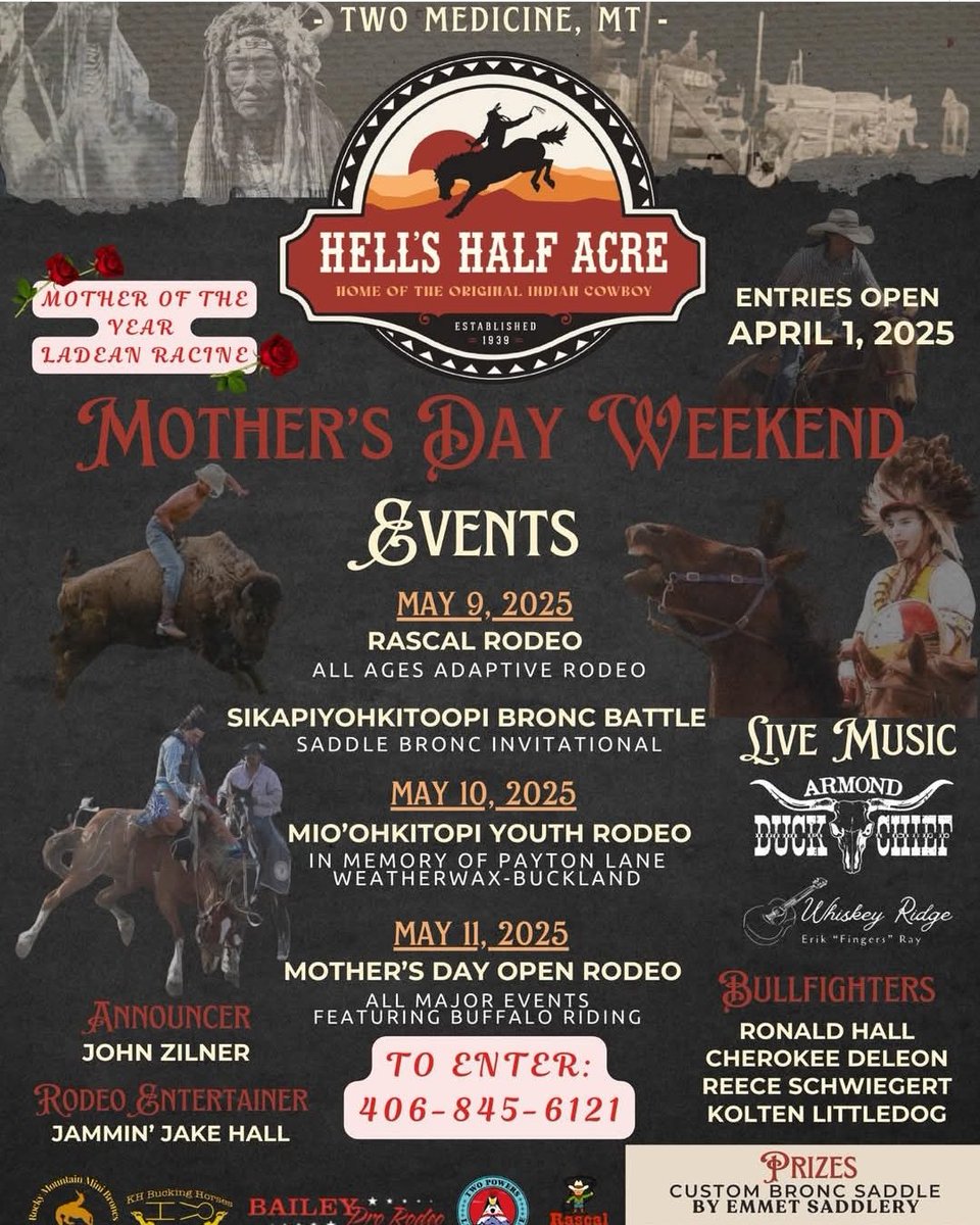 Hell's Half Acre Rodeo May 9-11 in Two Medicine, MT
#Rodeo #Montana
