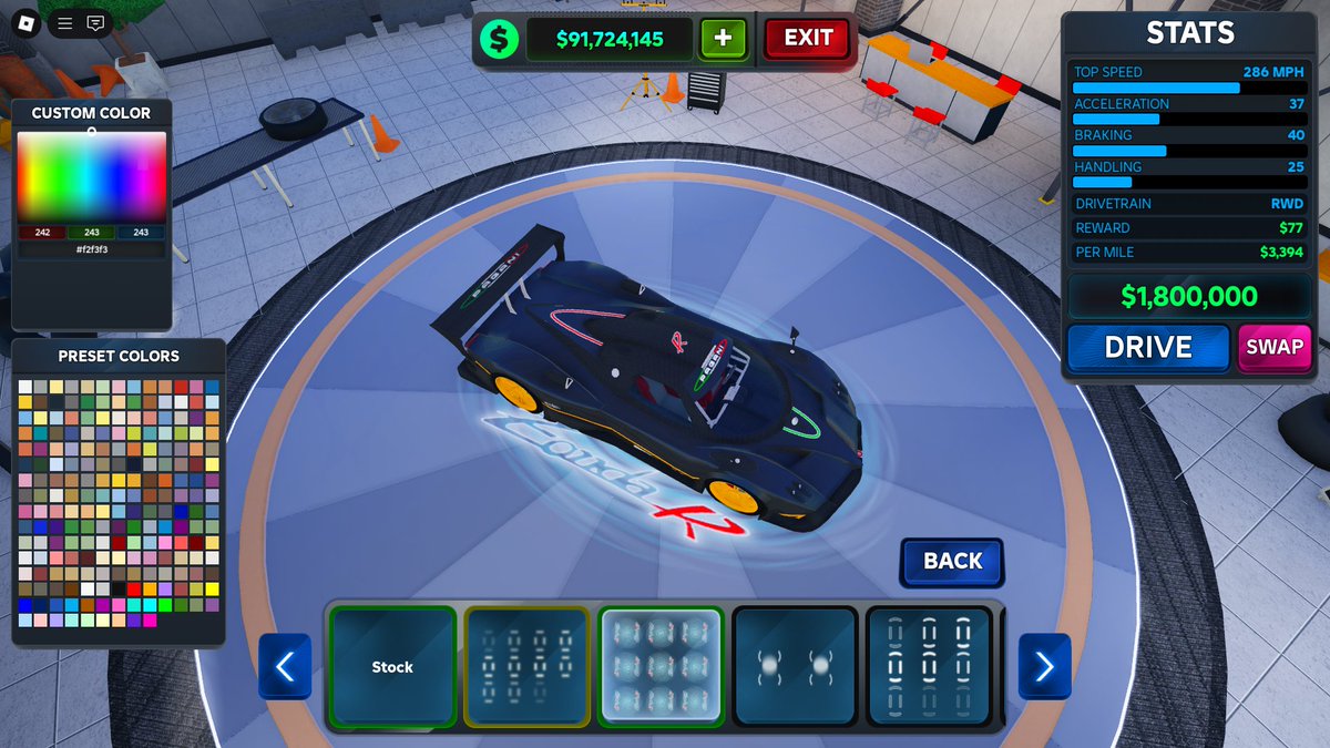 Foxzie_RBLX's tweet image. 🔧👀Our customization update will feature some cool details!! Are you ready to spec out your car to the max and make your car truly yours?🎨⭐️

👉Please note that this is UI from a test demo and subject to change when officially released!!😎