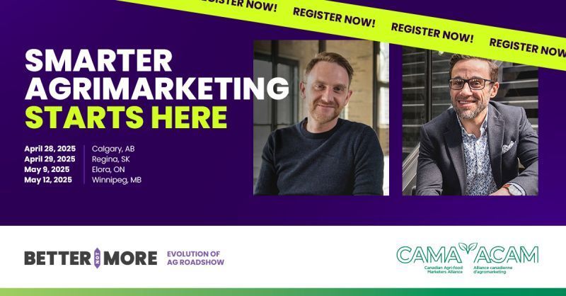 EMILI (@emilicanada) on Twitter photo <a href="/CAMA_ACAM/">Canadian Agri-food Marketers Alliance</a> is hosting a hands-on workshop in Calgary, Regina, Elora, and Winnipeg from April 28 to May 12 exploring five critical areas where every agri-marketer can find greater success by doing better, not more.
Head to their website to learn more: buff.ly/GFibEfm <a href="/CAMA_ACAM/">Canadian Agri-food Marketers Alliance</a> is hosting a hands-on workshop in Calgary, Regina, Elora, and Winnipeg from April 28 to May 12 exploring five critical areas where every agri-marketer can find greater success by doing better, not more.
Head to their website to learn more: buff.ly/GFibEfm