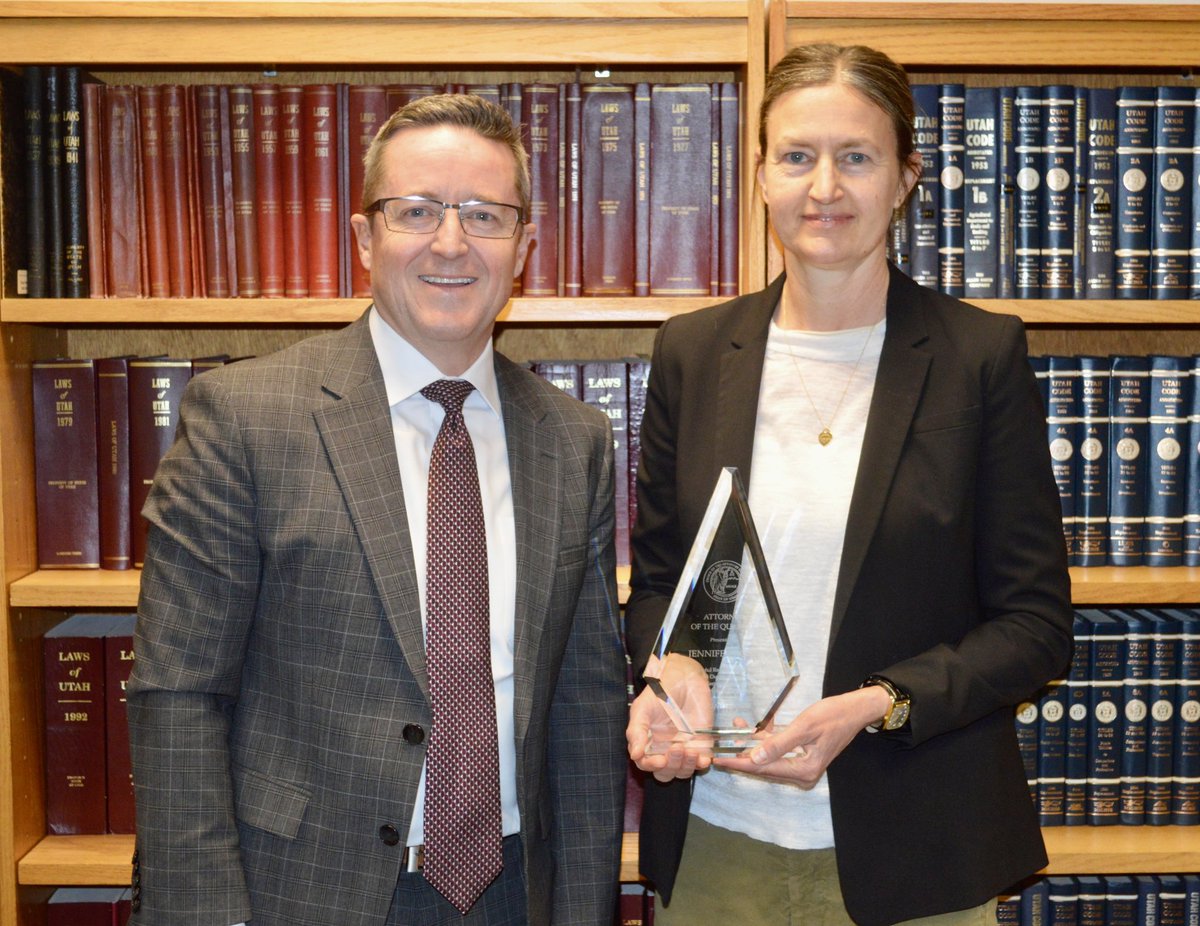 Utah Attorney General Derek Brown (@agderekbrown) on Twitter photo I enjoyed spending time with the Consumer Protection Division of the Attorney General’s office, discussing how to better protect Utahns. 
It was an honor to present Jennifer Kord, one of our skilled consumer protection attorneys, the “Attorney of the Quarter” award for her I enjoyed spending time with the Consumer Protection Division of the Attorney General’s office, discussing how to better protect Utahns. 
It was an honor to present Jennifer Kord, one of our skilled consumer protection attorneys, the “Attorney of the Quarter” award for her