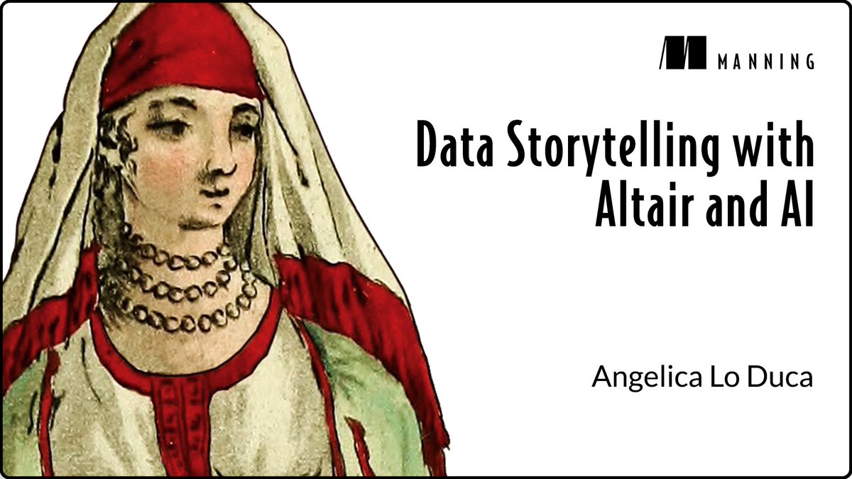 VIDEO ALERT!

Curious to see what's inside Data Storytelling with Altair and AI by <a href="/alod83/">Angelica Lo Duca</a>? Check out the video below for a sneak peek at the book's first chapter: mng.bz/a94o

#Dataviz #Altair #AI #manningBooks